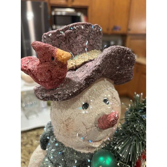 Fiber Optic Snowman 19" Wreath Birds w/BoxTarget Christmas Lights Up Perfectly